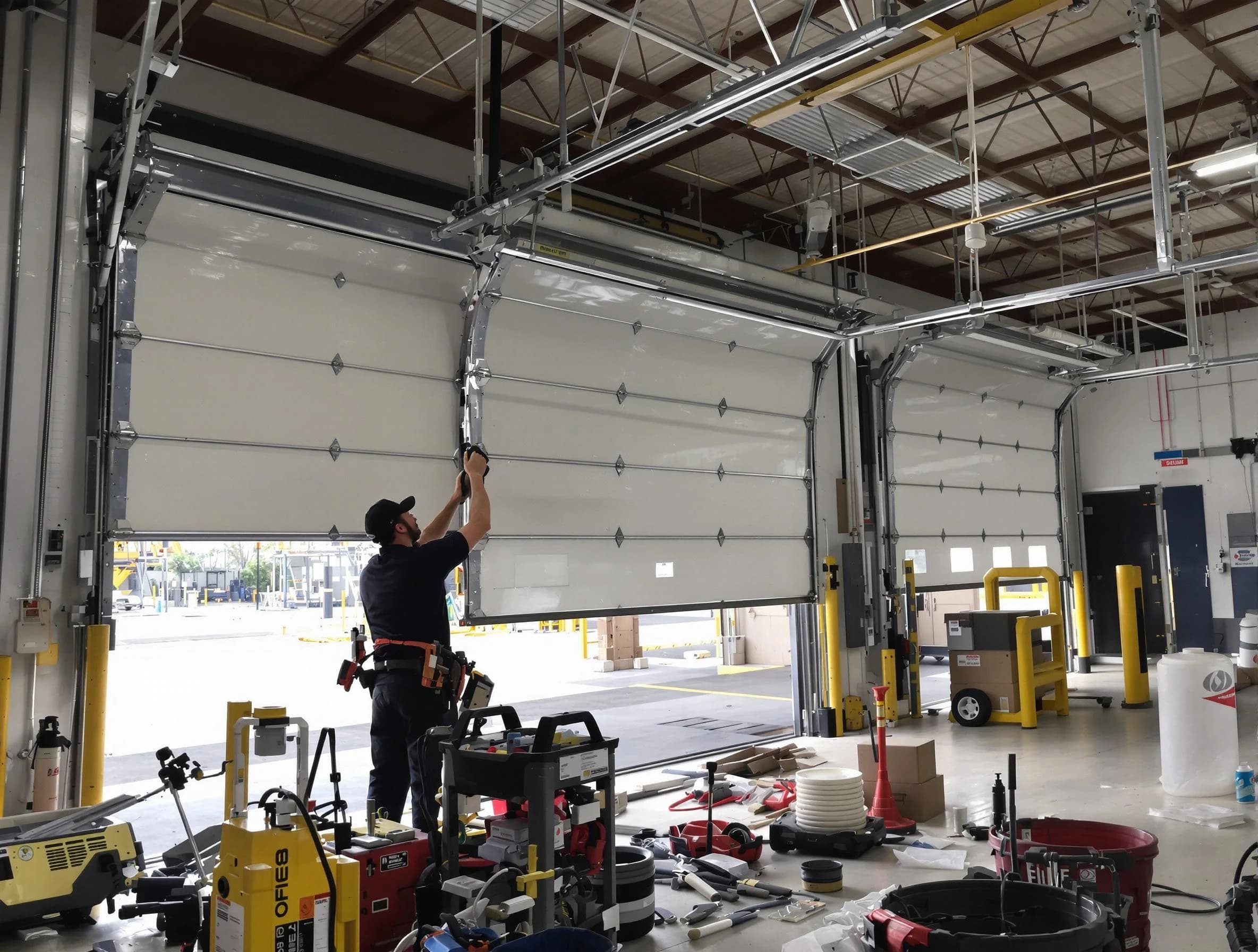 Sheridan Garage Door Repair technician performing commercial garage door repair in Sheridan