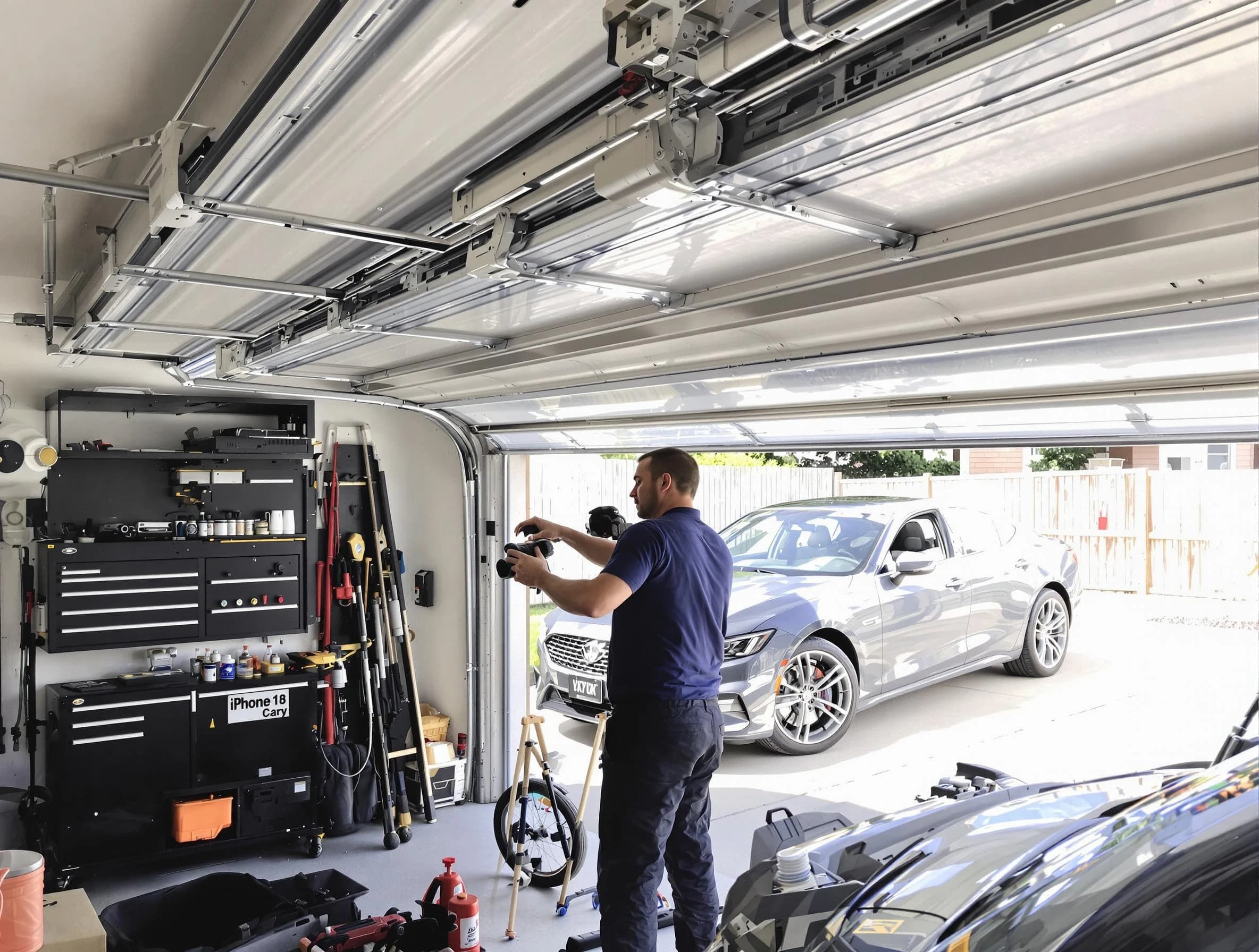 Sheridan Garage Door Repair technician fixing noisy garage door in Sheridan