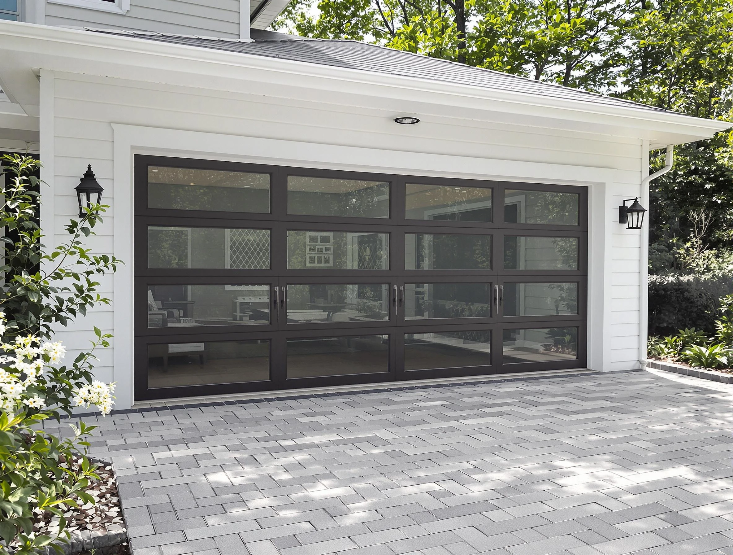 Sheridan Garage Door Repair design specialist presenting custom garage door options to Sheridan homeowner
